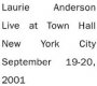 Live In Town Hall, N - Laurie Anderson